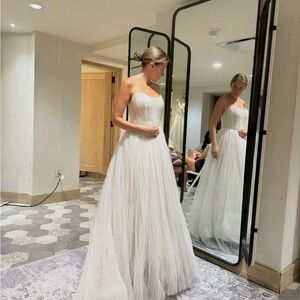 Anthropology Strapless Wedding Dress
